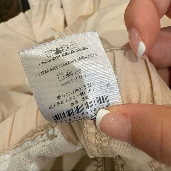 Vintage Patagonia Belted Baggies Cream Women’s size Large Outdoors Swim Hiking - Picture 3 of 8